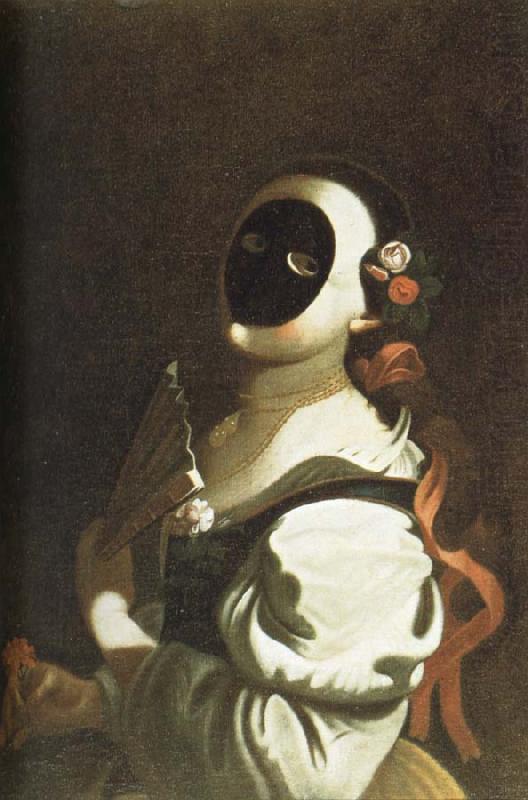 Felice Boscarati Dama con mascherina china oil painting image